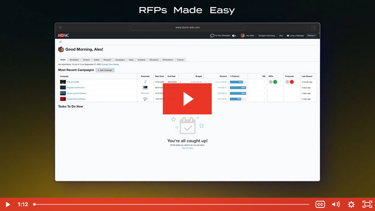 video thumbnail for "How to Automate Your RFP Workflow and Upgrade Media Planning"