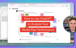 screenshot of ChatGPT entitled "How to Use ChatGPT to Analyze Your Media Plan Performance"