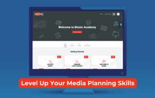 A desktop screen displaying the Bionic Academy homepage.